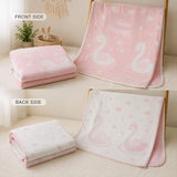 FARETO BABY SUPER SOFT 100% COTTON MUSLIN 6 LAYER BLANKET FOR (0-4 YEAR)(PACK OF 1)(SIZE.100* 100CM)(F801)