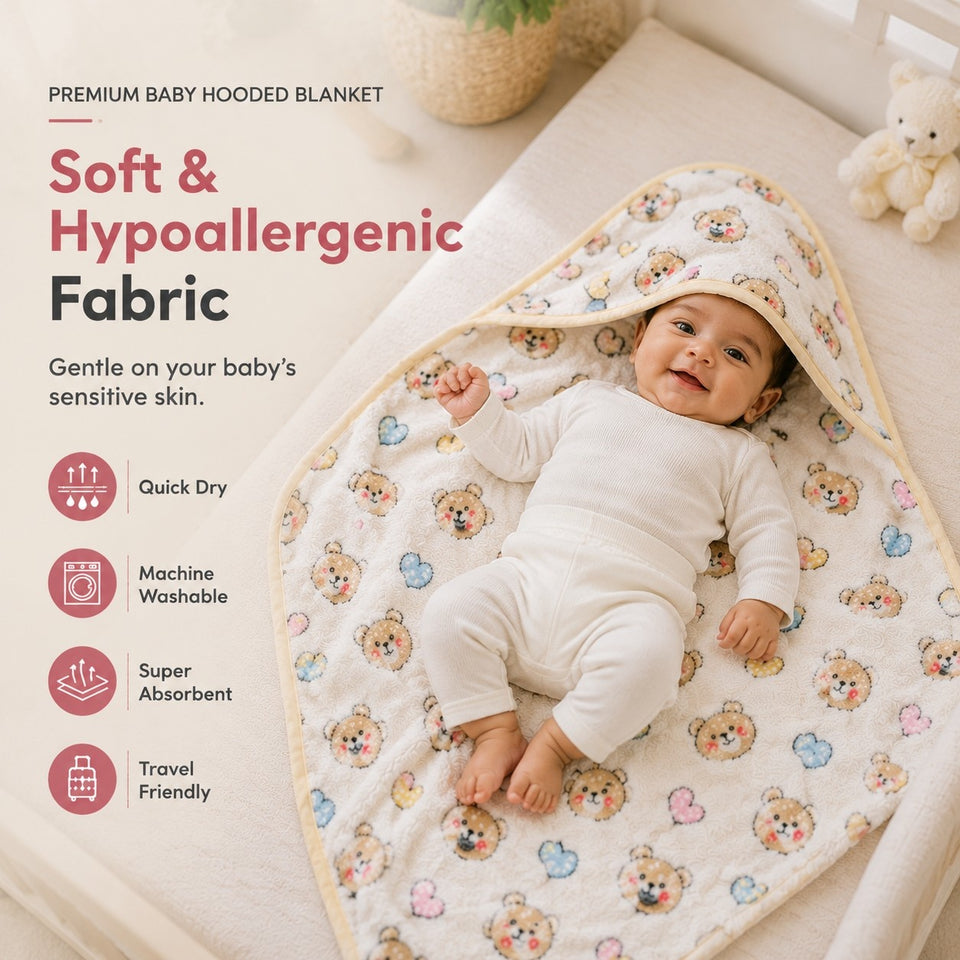 FARETO BABY KIDS SUPER SOFT PREMIUM QUALITY WINTER BLANKET ( PACK OF 2)(Size:75CM*60CM) (0-6 MONTHS)(F393)