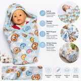 FARETO BABY KIDS SUPER SOFT PREMIUM QUALITY WINTER BLANKET ( PACK OF 2)(Size:75CM*60CM) (0-6 MONTHS)(F393)