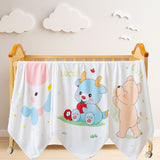 Fareto  Super Soft Baby  Blanket | Cute Cartoon Bear Design | Muslin blanket | Skin-Friendly & Lightweight | Perfect for Newborn Gifting |(Pack of 1) (115x102 cm)(0-3Years)(Designs May Vary)(F603)