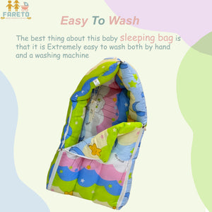FARETO COMPLETE BEDDING SET ESSENTIALS COMBO FOR BABY (0-6 MONTHS)(New-Star-Blue)