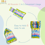 FARETO COMPLETE BEDDING SET ESSENTIALS COMBO FOR BABY (0-6 MONTHS)(New-Star-Blue)