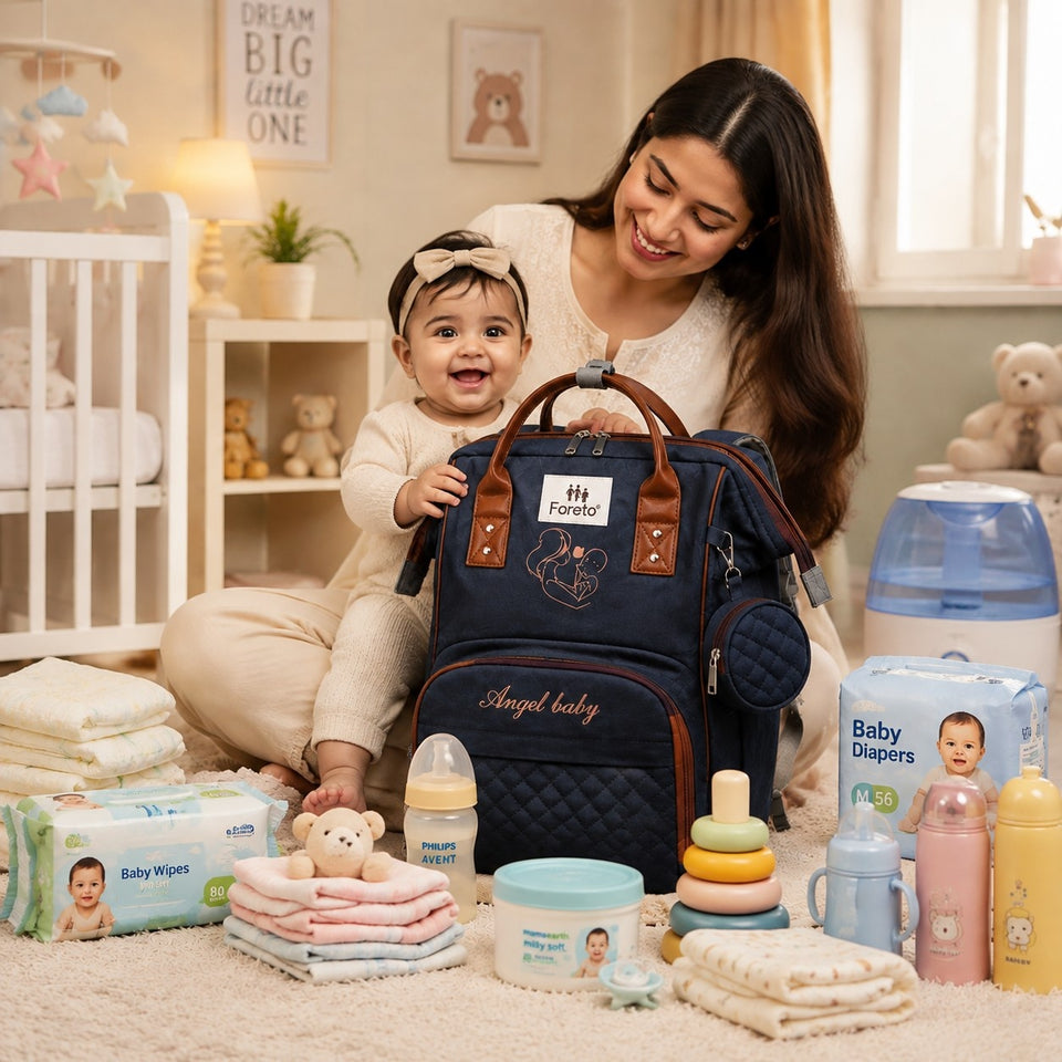 Fareto Premium Quality Diaper Bag for Mother, Multipurpose Stylish Diaper Bag (Pack Of 1)(F488)