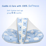Fareto Complete Bedding Set essentials Combo For Baby (0-6 Months)(cloud blue)