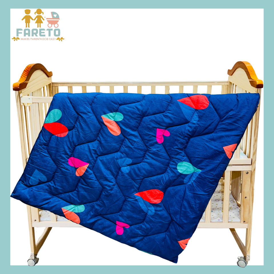 Fareto Baby & Kids Reversible Super Soft Blanket Comforter (Size:136CM*118CM)(0-8 Years)( Heart_Comforter )