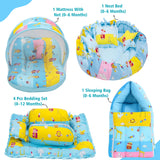 Fareto Complete Bedding Set essentials Combo For Baby (0-6 Months)(Giraffe Blue)(F623)