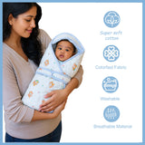 Fareto New Born Baby Hooded Quilted Wrapper – Soft & Cozy Blanket | ( 0–12 Months)(F663)