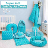 Fareto Baby bedding Essentials 1 Nest | 1 Mattress with net | 1 Carry bed | 1 Bolster set | 1 Carry bag | 1 Portable bed | 1 Feeding pillow | 1 Blanket (0-6M)(F496)