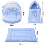 Fareto Newborn Baby 100% Muslin Cotton Sleeping Bag & Mosquito Net & Hand Carry Bed  | Safe, Soft & Portable Baby Bed | Baby Bedding Set(0-1 Year)(F726)