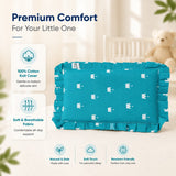 Fareto new born baby super soft cover mustard filling pillow for round head(0-1 YEAR)(F347)