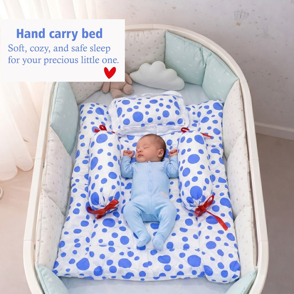 Fareto Baby Polka Dots Complete Sleeping Essential All in One Pack(0-6 Months)(F157)