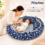 Fareto Complete Bedding Set essentials Combo For Baby (0-6 Months)(Blue star)(F418)