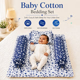Fareto Complete Bedding Set essentials Combo For Baby (0-6 Months)(Blue star)(F418)