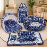 Fareto Complete Bedding Set essentials Combo For Baby (0-6 Months)(Blue star)(F418)
