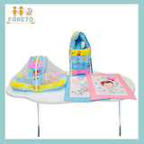 Fareto New Born Baby Premium Quality Mattress with Net & Sleeping Bag & Hand Carry bed(0- 6Months)(Giraffe)