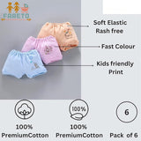 Fareto Baby Unisex Comfortable & Regular Fit Cotton Brief Innerwear Panty Underwear Bloomers for Kids, Baby boy and Girl ( Pack of 6)