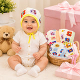 Fareto New Born Baby Boys and Girls Soft Double Layer Cap(Pack of 6)(F466)