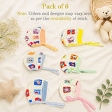 Fareto New Born Baby Boys and Girls Soft Double Layer Cap(Pack of 6)(F466)
