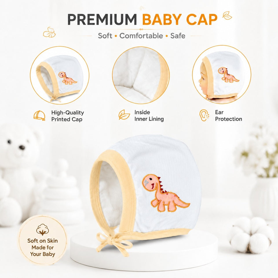 Fareto New Born Baby Boys and Girls Soft Pure Cotton Cap (Pack of 6)(0-1Years)(F497)