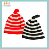 Fareto New Born Baby Super Warm Winter Wollen Cap (Pack of 2)(6 Month to 2 Years)(Round Line)