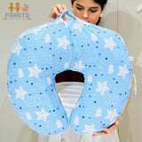 Fareto Baby Feeding Pillow with Detachable Cover Breast Feeding (0-24 Months)(Cloud Blue)