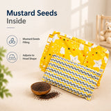 Fareto new born baby super soft cover mustard filling pillow for round head(0-1 YEAR)(F346)