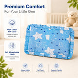 Fareto new born baby super soft cover mustard filling pillow for round head(0-1 YEAR)(F346)