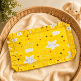Fareto new born baby super soft cover mustard filling pillow for round head(0-1 YEAR)(F346)