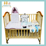 Fareto New Born Baby Premium Summer Essentials 54 In 1 Hospital  Combo (0-6 Months)(Crown Orange))