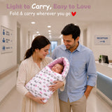 Fareto Complete Bedding Set essentials Combo For Baby (0-6 Months)(Cloud Line Lavender)(F259)