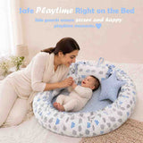 Fareto Complete Bedding Set essentials Combo For Baby (0-6 Months)(Cloud Line Blue)(F260)