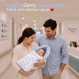 Fareto Complete Bedding Set essentials Combo For Baby (0-6 Months)(Cloud Line Blue)(F260)