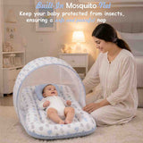 Fareto Complete Bedding Set essentials Combo For Baby (0-6 Months)(Cloud Line Blue)(F260)