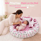 Fareto Complete Bedding Set essentials Combo For Baby (0-6 Months)(Cloud Line Pink)(F261)