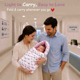 Fareto Complete Bedding Set essentials Combo For Baby (0-6 Months)(Cloud Line Lavender)(F259)