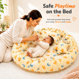 Fareto Premium Quality New Born Baby Full Bedding Set Combo (Cloud Moon Orange)  (0-6 Months)(F20)