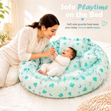 Fareto Premium Quality New Born Baby Full Bedding Set Combo(Pista Green Moon nd Cloud) (0-6 Months)(F19)