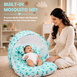 Fareto Premium Quality New Born Baby Full Bedding Set Combo(Pista Green Moon nd Cloud) (0-6 Months)(F19)