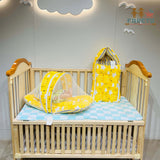 Fareto Complete Bedding Set essentials Combo For Baby (Cloud Yellow) (0-6 Months)