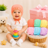 Fareto New Born Baby Boys and Girls Soft Pure Cotton Cap (Pack of 6)(F374)