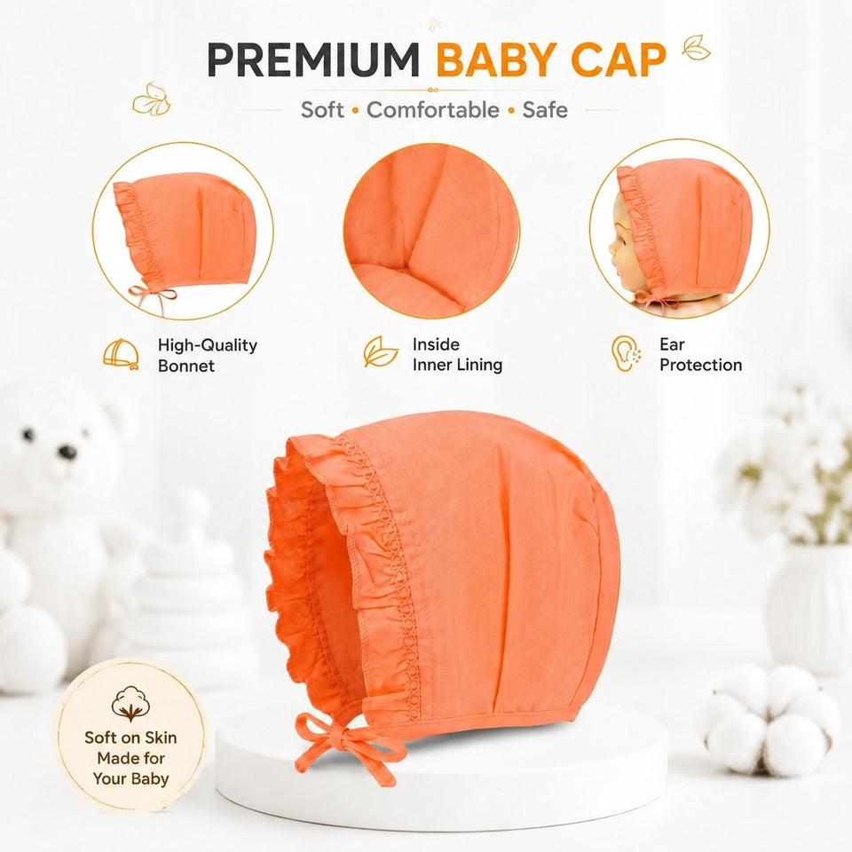 Fareto New Born Baby Boys and Girls Soft Pure Cotton Cap (Pack of 6)(F374)