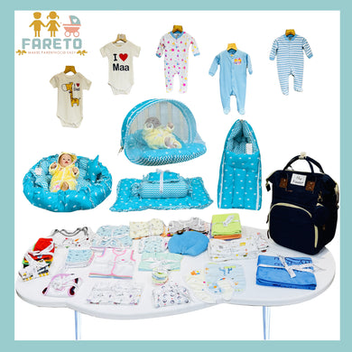 Fareto New Born Baby Premium Quality 101 Summer & Moderate Combo Baby Essentials All in 1(0-6 Months)