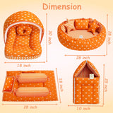 Fareto New Born Baby Full Bedding Set Combo (Crown Orange) (0-6 Months)