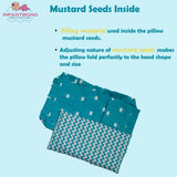 Fareto new born baby super soft cover mustard filling pillow for round head(0-1 YEAR)