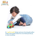 Fareto Baby Feeding Pillow with Detachable Cover Breast Feeding (0-24 Months)(Crown_Grey)