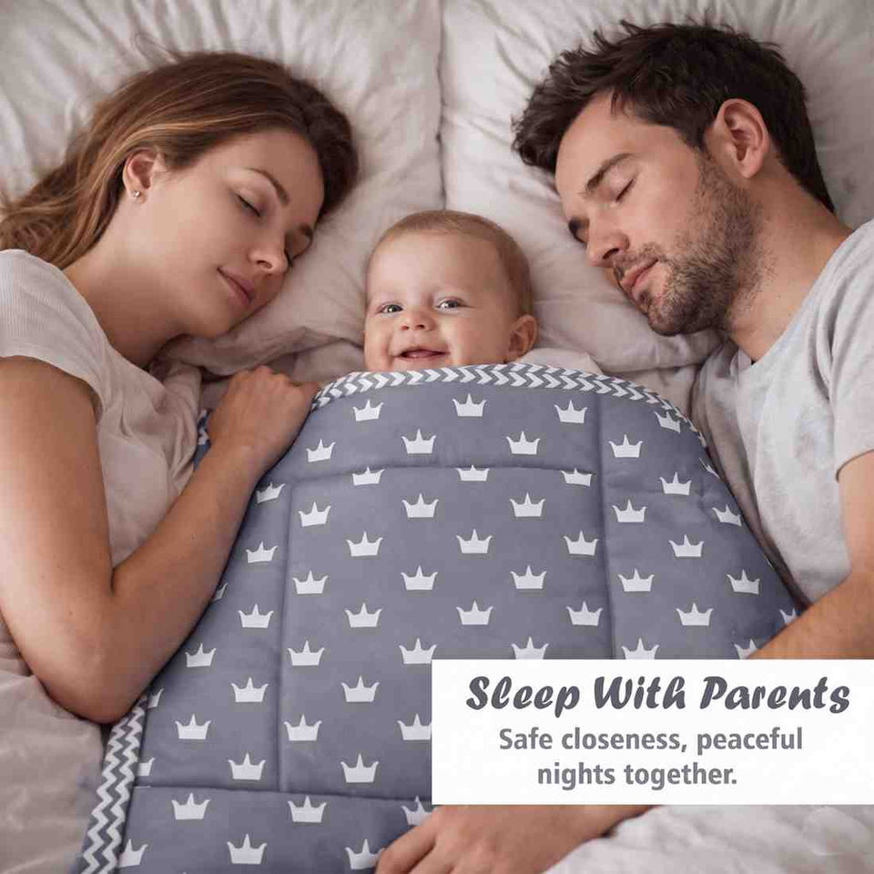 Fareto Baby bedding Essentials 1 Nest | 1 Mattress with net | 1 Carry bed | 1 Bolster set | 1 Carry bag | 1 Portable bed | 1 Feeding pillow | 1 Blanket (0-6M)(F284)