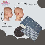 Fareto new born baby super soft cover mustard filling pillow for round head(0-1 YEAR)