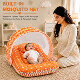 Fareto New Born Baby Full Bedding Set Combo (Crown Orange) (0-6 Months)(F21)