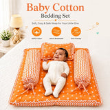 Fareto New Born Baby Full Bedding Set Combo (Crown Orange) (0-6 Months)(F21)