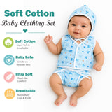 Fareto New Born Baby Premium Quality Clothing Set (0-2 Months)(Pack of 3)(F542)